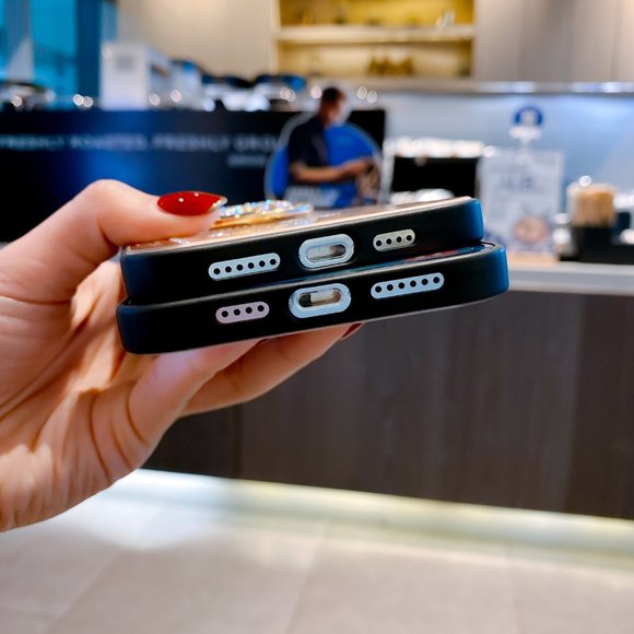 iPhone 13 Pro Max Cute Floral Butterfly Design w Ring Stand Luxury Diamond Case - Picture 6 of 7